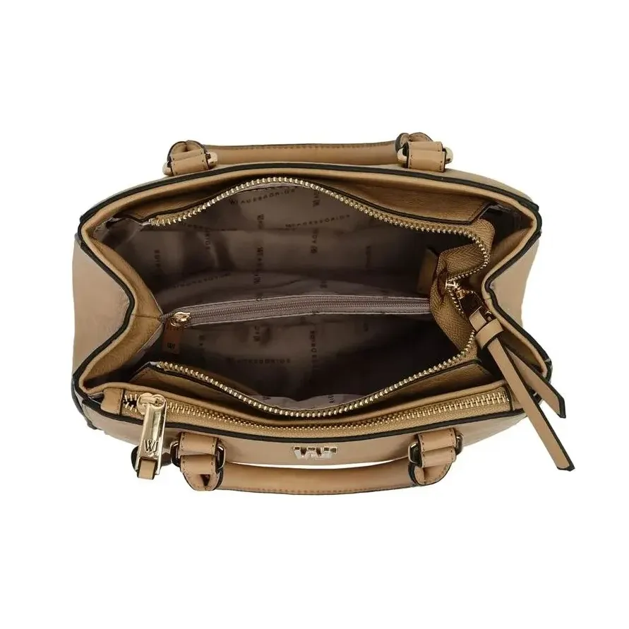 Bolsa WJ 46175 vista superior com zíper aberto mostrando forro interno sintético
